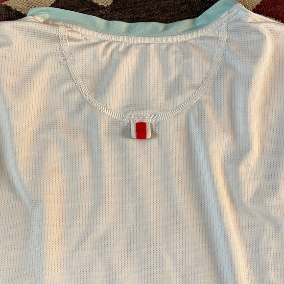 Tracksmith White and Light Blue Women's Shirt - Picture 7 of 7